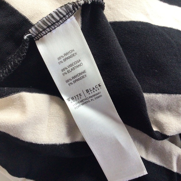 WHITE HOUSE BLACK MARKET STRIPED SLEEVELESS DRAPE NECK TOP SMALL - Picture 10 of 12